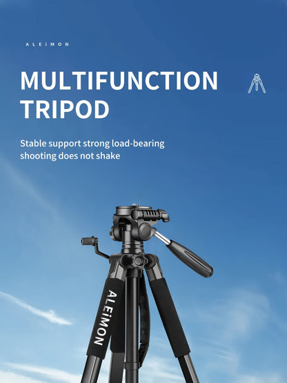 Aluminum Tripod 74 Inch Red 3-Section, ALEiMON 188cm Adjustable Camera Stand with Tote Bag for DSLR
