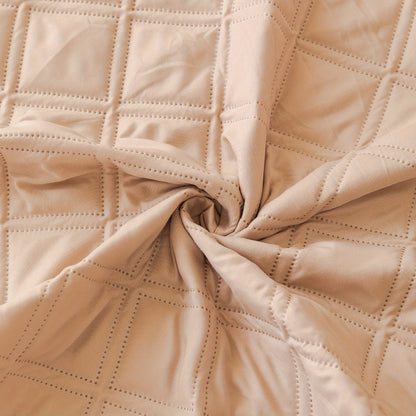 Sofa Cover Three-Piece Soundwave Embossed Set with Sofa Panel, Two Armrest Covers and Backing Mat