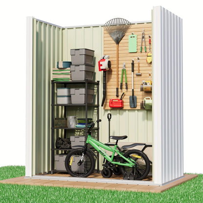 Garden Storage Shed, Metal Lockable Tool Backyard Compact for Garden, Patio and Yard Use, with the Listed Configuration