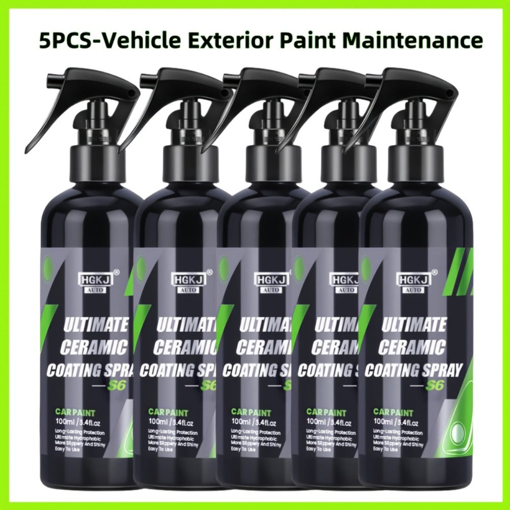 Car Ceramic Coating Spray by HGKJ with 100ml and 300ml Bottle Options for Exterior Paint Application