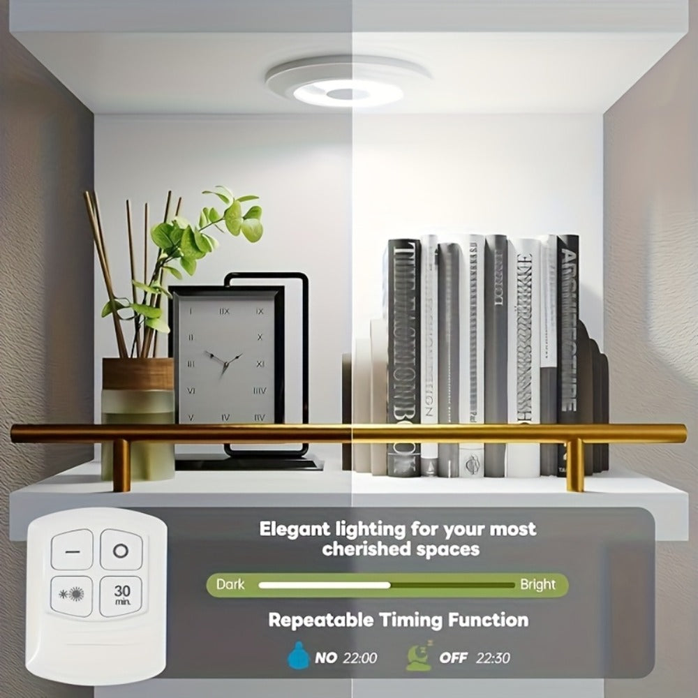 Floating Wall Shelves with LED Light - 6 & 8 Tier Wall Mounted Display Shelf Unit with Anti-Slip Rails for Bedroom