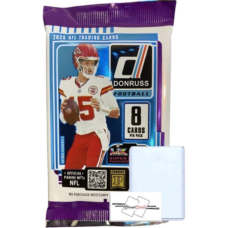 2025 Panini Donruss Football NFL Retail Pack 8 Trading Cards Look for Downtown Inserts Rated Rookies White Hot Rookies Gridiron Kings