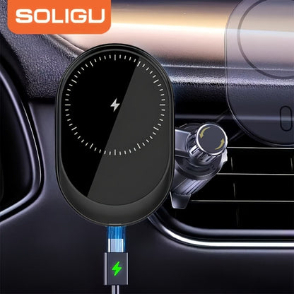 Magnetic Wireless Car Charger Phone Mount 15W Fast Charging – 360° Rotation Air Vent Car Phone Holder Compatible with iPhone 16 / 15 / 14