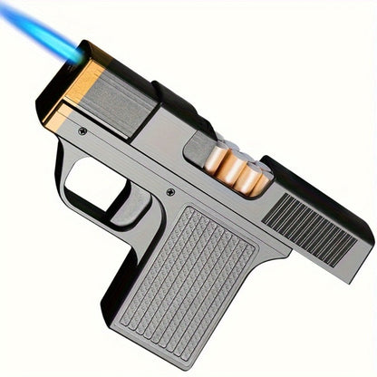 Cigarette Box Lighter Creative Design, Windproof Butane Torch with Adjustable Flame, Cigar & BBQ Lighter