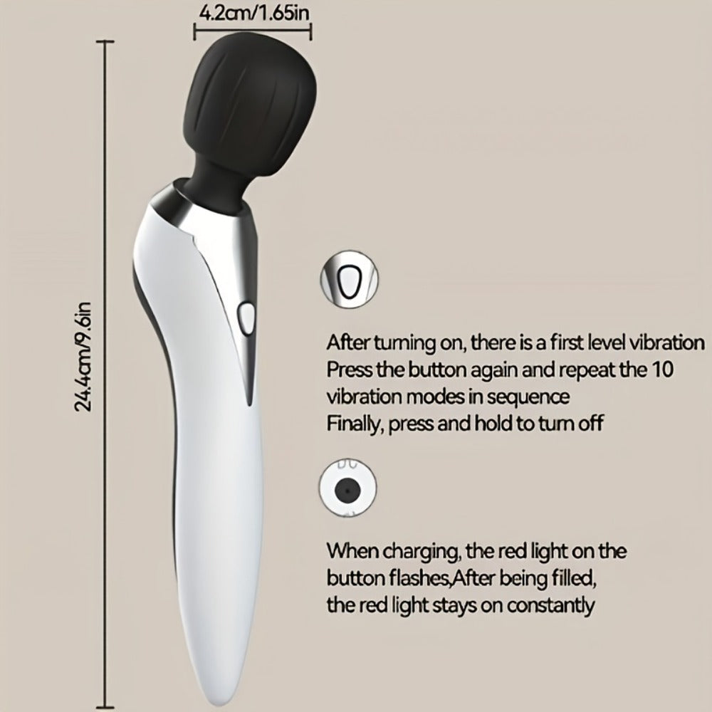 Wireless Stick Massager for Full Body, Portable Rechargeable Personal Massager for Neck, Back, Shoulder