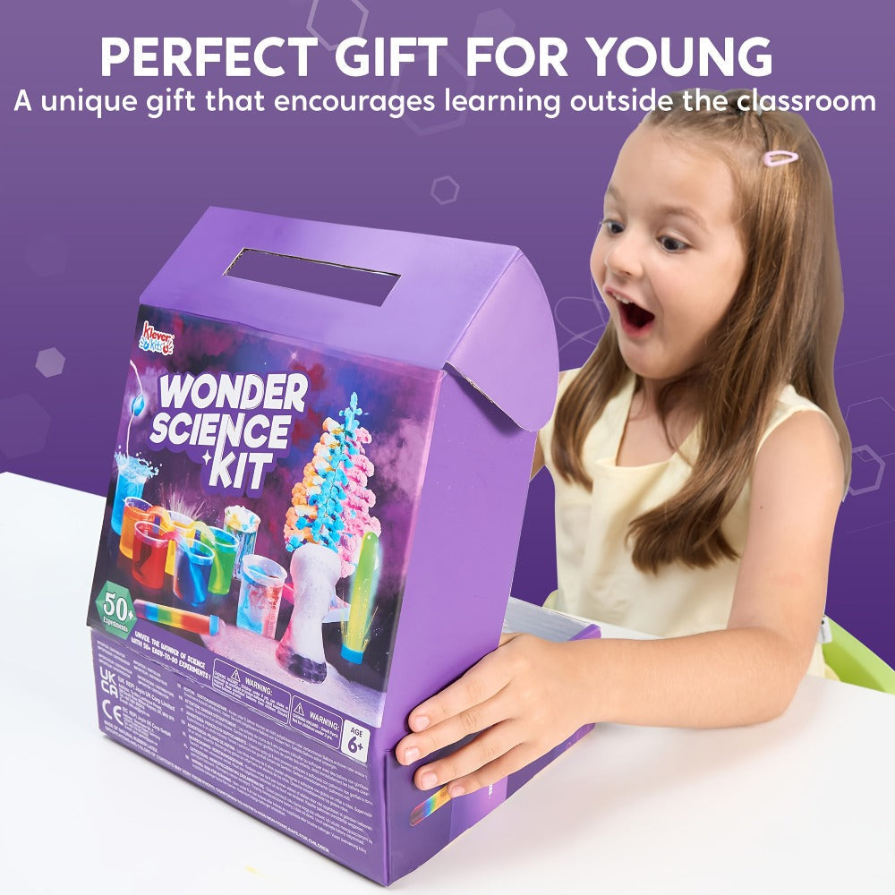 STEM Science Kit for Kids 50+ Experiments, Crystal Tree Growing Kit, Lava Lamp, Volcano Chemistry Set