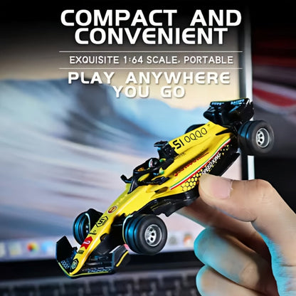 Mini RC Racing Car 1:64 Scale 2.4G Alloy Die-Cast 4WD Drift Toy Car with Lights & Adjustable Speed