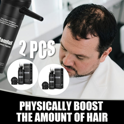 Hair Volumizing Fibers 2-in-1 Kit 30g x 2pcs - Instant Volume for Thinning & Sparse Hair, Fills Part Lines & Hairlines