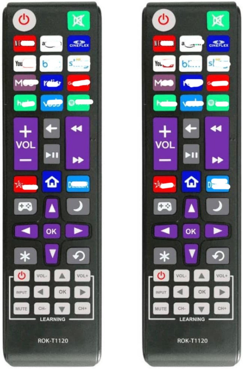 2 Pack Roku TV Universal Remote Replacement, Compatible with TCL Sanyo LG RCA Philips Hitachi Onn Insignia Sharp JVC Roku TV
