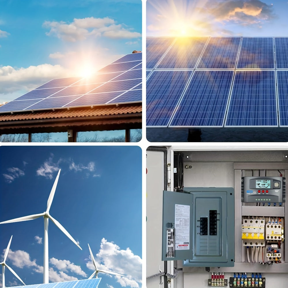 MPPT Solar Charge Controller 12V 24V – 150A/200A Auto-Tracking Solar Panel Regulator with LCD Display, Dual USB Port