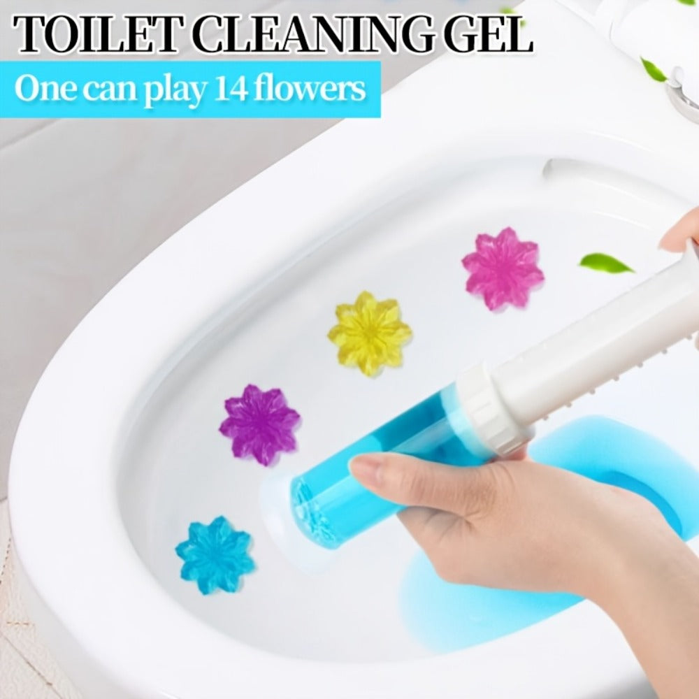 Toilet Cleaning Gel Stamp with Dispenser, Toilet Bowl Freshener & Cleaner Gel Stamps Scale & Toilet Ring