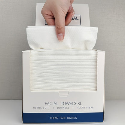 Extra Large Disposable Facial Cleansing Tissues 26×30cm – Thickened Ultra-Soft Cotton Wipes for Face Washing & Makeup Removal