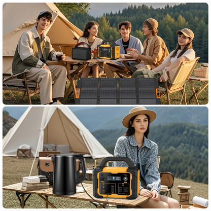 Portable Power Station 294Wh 300W with 600W Peak, Eight Outputs, AC, DC, USB-C and LED Light