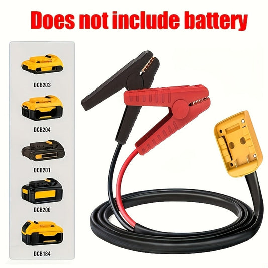 Jump Starter Cable Adapter for DeWalt 18V 20V DCB Battery Portable Car Battery Jump Start Connector ABS Housing