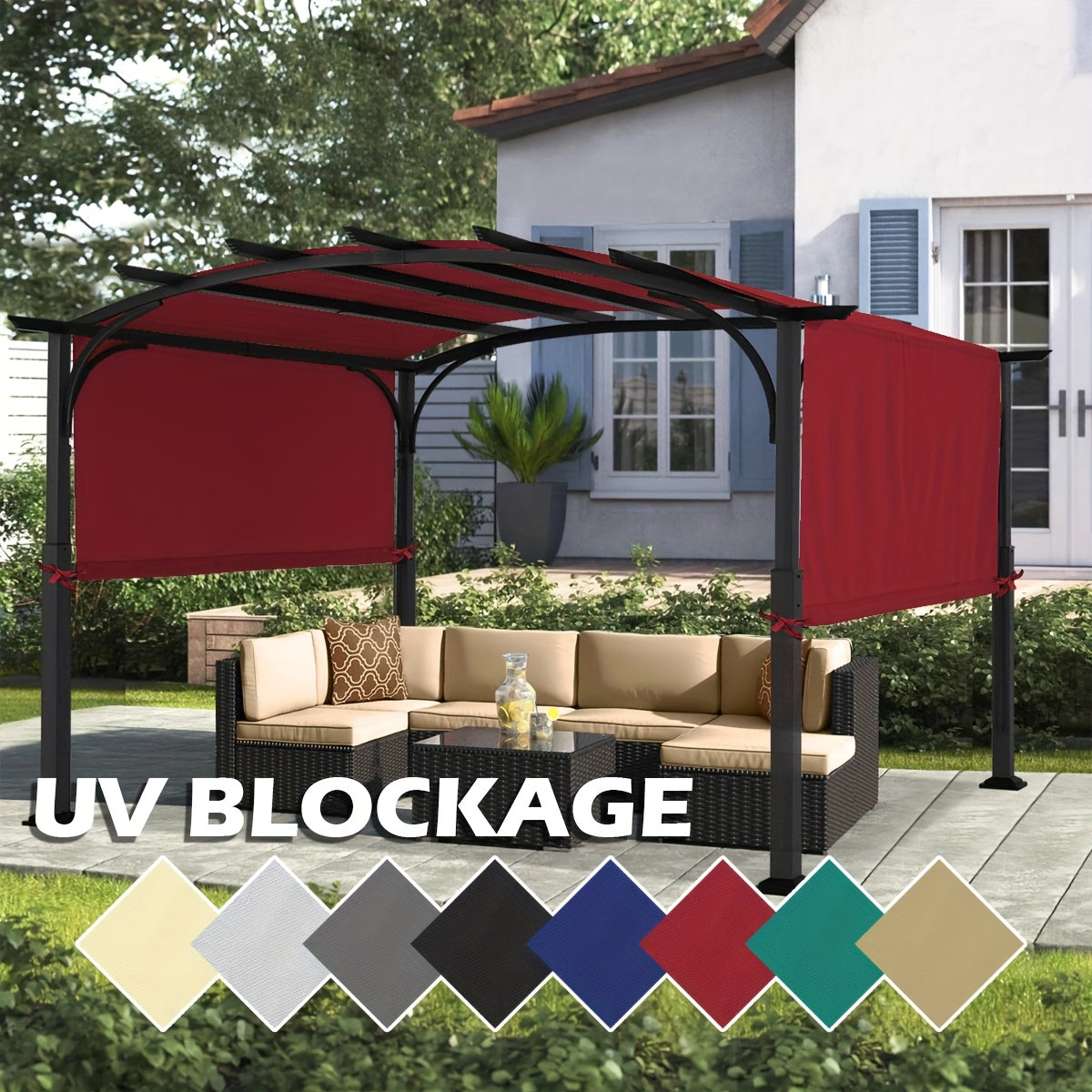 Pergola Canopy, Outdoor Patio Shade Replacement for Garden, Patio and Yard Use, with the Listed Configuration