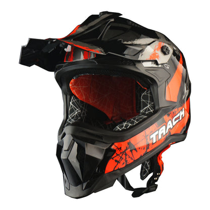 Motorcycle Helmet 1STORM Dirt-Bike Full-Face Shell with Peak Visor, XS-XXL Sizes, Padded Liner and Graphic Styles