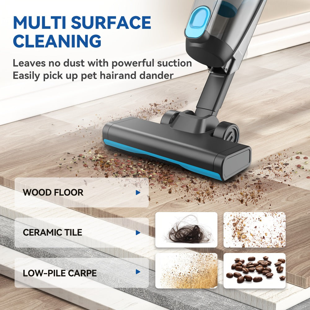 Cordless Stick Vacuum 30KPa 600W Motor 68oz Bagless Upright Vacuum Cleaner for House Car Hard Floor Carpet Pet Hair Multi-Color