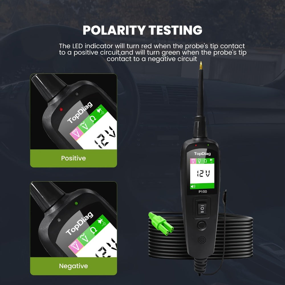 Automotive Circuit Tester P100 Power Probe Kit 12V 24V Car Electrical Test Tool Short Circuit for Entryways, Bedrooms and Living Spaces