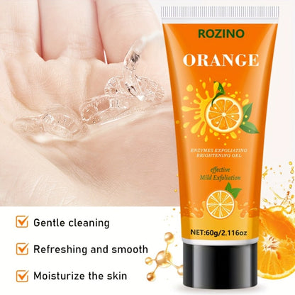 Orange Enzyme Cleansing Gel 60g Aloe Vera Hyaluronic Acid Vitamin C Gentle Exfoliating Deep Pore Cleansing Brightening Moisturizing Face