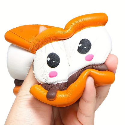 Chocolate Cookie Squishy Slow Rising Toy, PU Sensory Fidget Squeeze Toy for Kids, Safe, Stress, Butter & Chocolate Scented