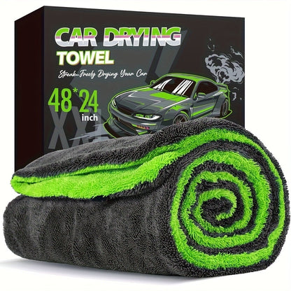 Car Drying Towel in 1400 GSM Microfiber with Two Size Options or Nine-Piece Wash Tool Bundle
