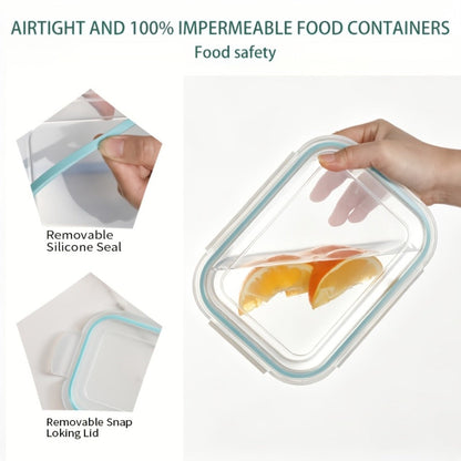 Glass Food Storage Containers 16-Piece Set 8 Glass Bowls with 8 Sealed Lids BPA Free Dishwasher Microwave Refrigerator Safe Meal Prep