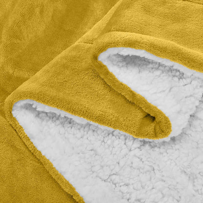 480GSM Sherpa Fleece Blanket, Double-Sided Heavy Throw for Couch, Bed & Travel, Reversible All Season