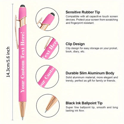 Custom Engraved Luxury Pens Bulk Set with Touch Tip & Grip - Personalized with Logo, Name or Text