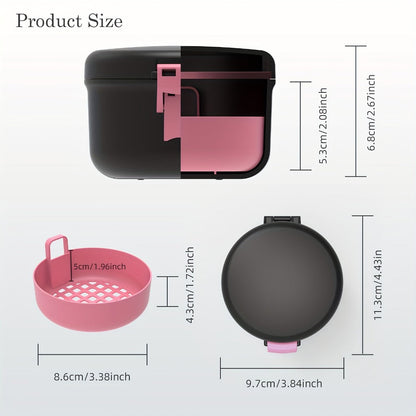 Retainer Case Leak-Proof Round Aligner Storage Box - Clear Orthodontic Retainer Case, Sealed Denture Storage Container for Invisalign