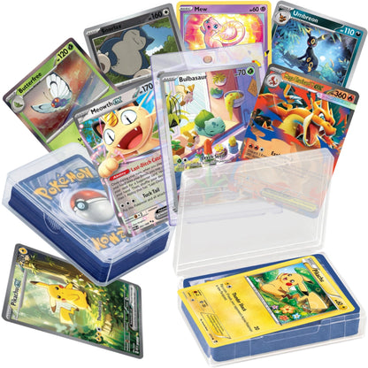 Trading Card Game 111-Card Assortment with Magnetic Display Holder and Storage Box Included