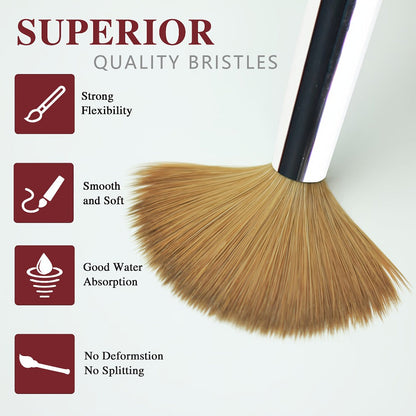 Kolinsky Acrylic Nail Brush Round Head Red Wine Wooden Handle – Professional Brush for Acrylic Extension Nail Art Sculpting & Manicure
