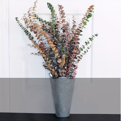 Artificial Eucalyptus Stems, 24-Piece 17-Inch Branch Set in Four Mixed Green and Muted Color Tones