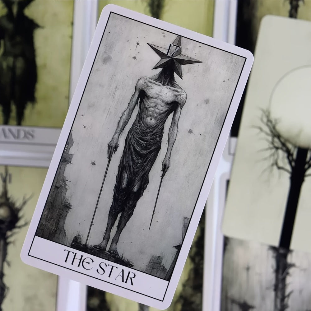 Horror Tarot Cards Deck, Mystical Dark Tarot Card Set for Divination, Power Exploration & Intuition Reading