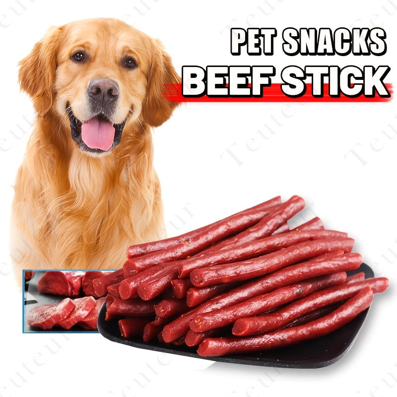 Dog Treats TUTULIFE Beef Tendon Strips and Beef Block Pieces in Three 155g Package Options for Reward Use
