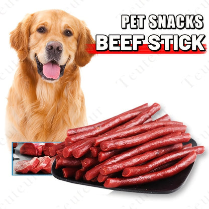 Dog Treats TUTULIFE Beef Tendon Strips and Beef Block Pieces in Three 155g Package Options for Reward Use