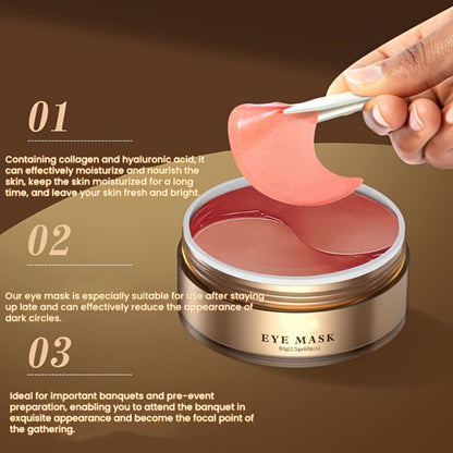 Caffeine Under Eye Patches 60pcs Depuffing Dark Circle Reducer with Hyaluronic Acid Collagen Glycerin Deep Hydrating Moisturizing Eye Mask