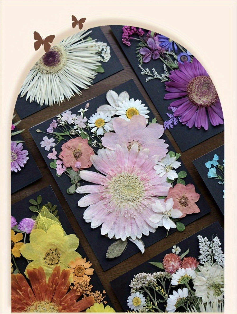 Dried Pressed Flowers for Resin 60pcs Real Pressed Flowers Dry Leaves Bulk Natural Herbs Kit for Scrapbooking DIY Art Crafts