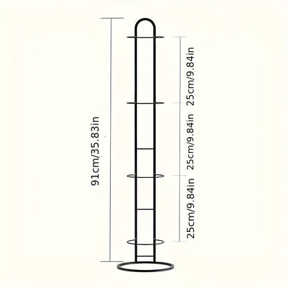 Basketball Storage Rack 3 4 5 Layer | Sports Ball Display Stand for Basketball Football Volleyball | Freestanding Ball Holder Organizer