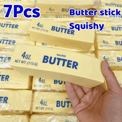 7pcs Squeeze Stick Sensory Stress Toys Set, Slow Rise Squishy Butter Sticks for Kids Adults Anxiety Fidget Sensory Play Gift