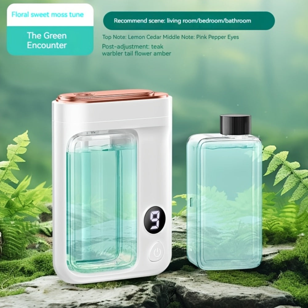 Essential Oil Aromatherapy Diffuser Set, Mini Humidifier with 7 Spray Levels, 1/4/ Timer, 5.07oz