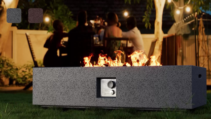 Gas Fire Pit Table Outdoor Propane Fire Pit 16" Round Patio Firepit Table 50000 BTU Electronic Ignition for Backyard Garden Pool Party