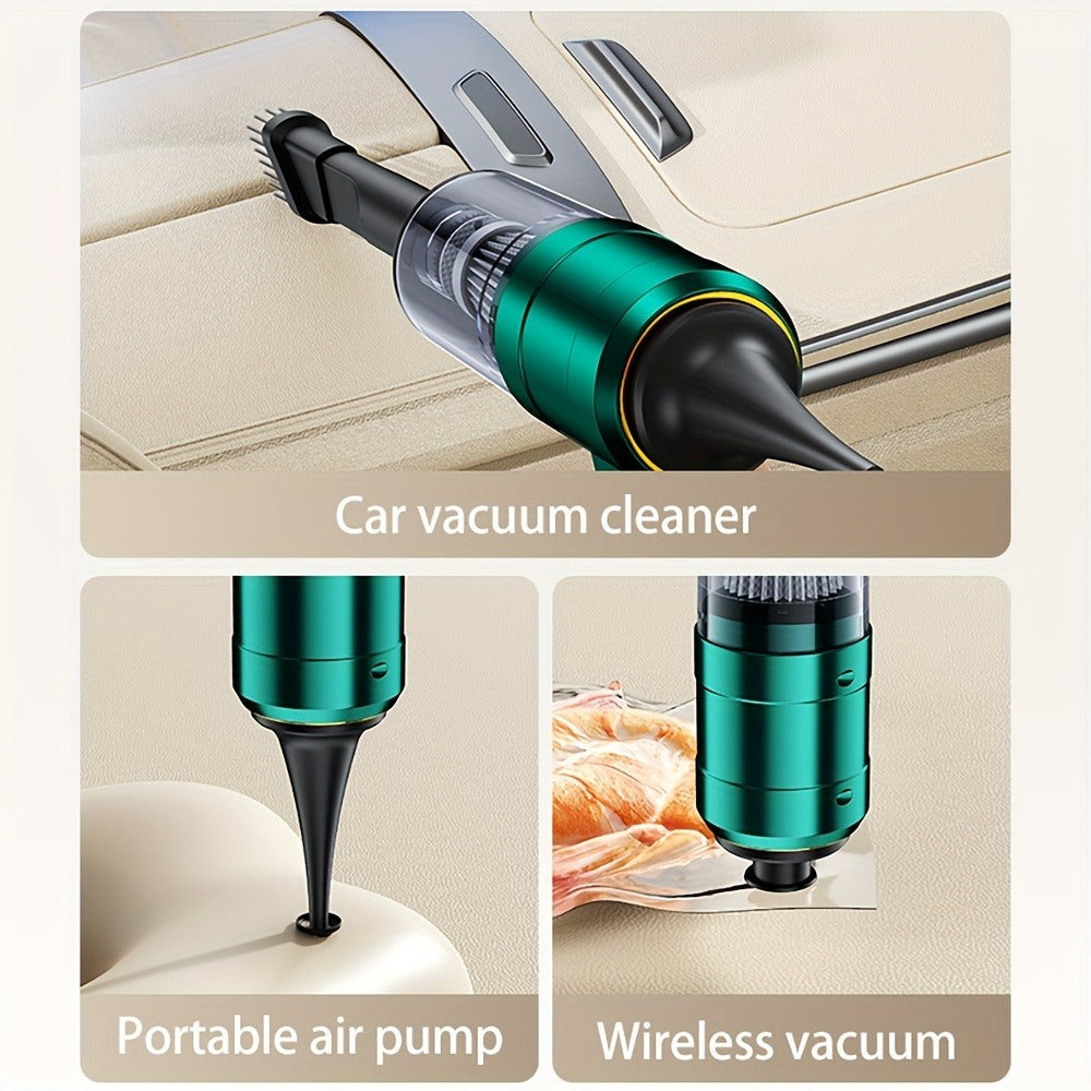 Mini Handheld Vacuum Cordless 4-in-1 Rechargeable, Portable Car Vacuum Cleaner & Air Blower & Hand Pump