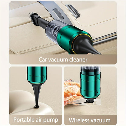 Mini Handheld Vacuum Cordless 4-in-1 Rechargeable, Portable Car Vacuum Cleaner & Air Blower & Hand Pump