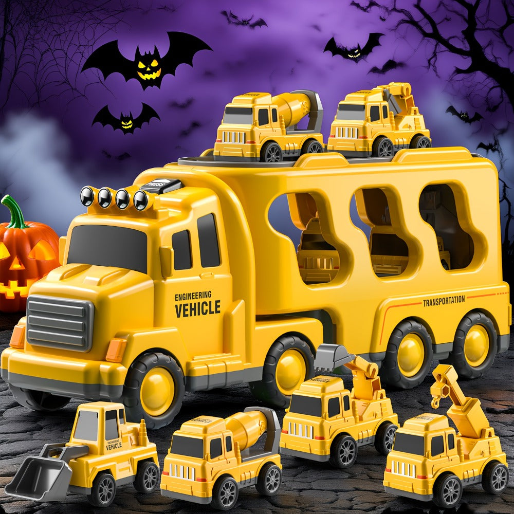 Construction Carrier Truck Toy Set for Kids Ages 3-7 with the Listed Color, Size or Set Options for Everyday Use