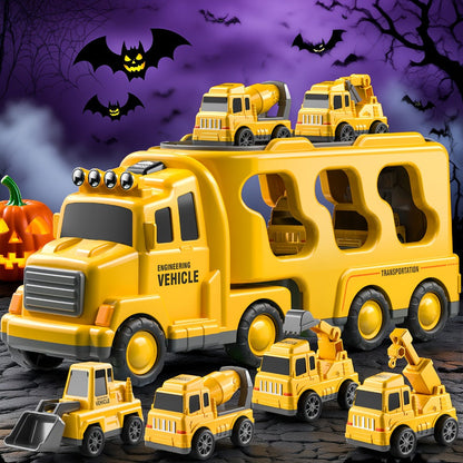 Construction Carrier Truck Toy Set for Kids Ages 3-7 with the Listed Color, Size or Set Options for Everyday Use