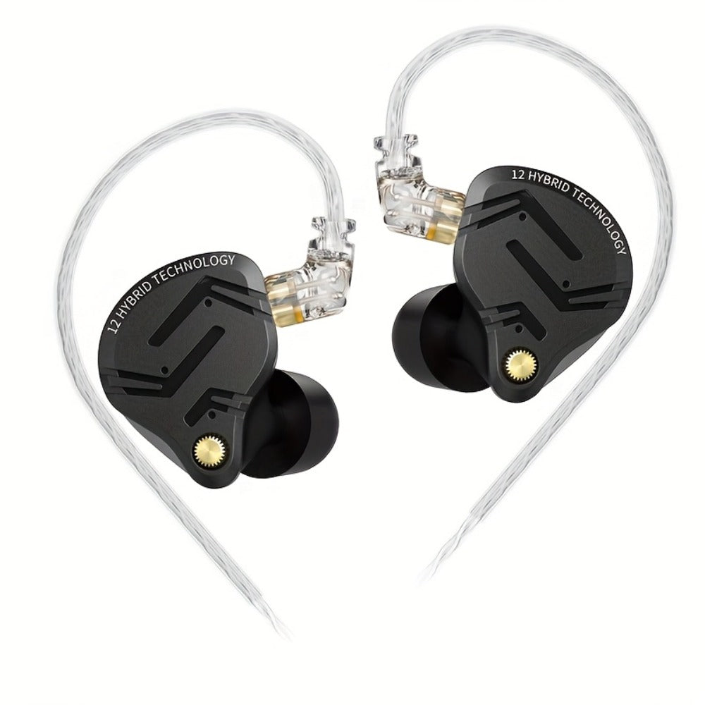 KZ ZS12 PRO X In-Ear Monitor Hybrid IEM Headphones Detachable Cable Noise Cancelling for Bedside Audio, Alarms and Room Entertainment