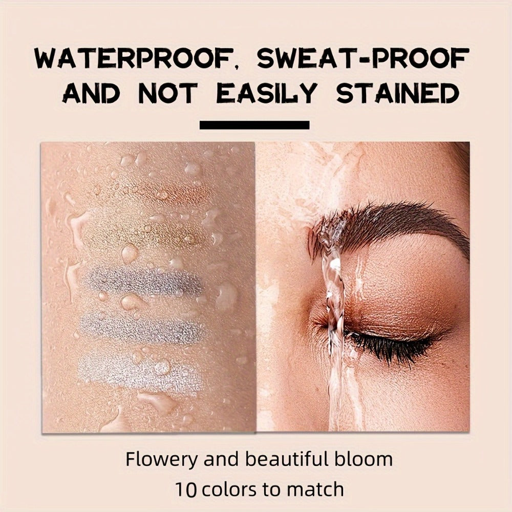 Smoky Eye Shadow Pen Set 10 Colors, Waterproof Rotating Eyeshadow Stick with Pearlescent & Matte Finishes