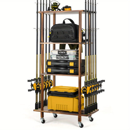 Rolling Storage Rack 3 & 4 Tier Cylindrical Mobile Organizer with Wheels – Freestanding Bathroom Kitchen Bedroom Shelf Tower