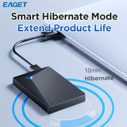 Portable USB 3.0 Hard Drive with 250GB or 320GB Capacity, Black EAGET G20 Enclosure and Micro-B Connector