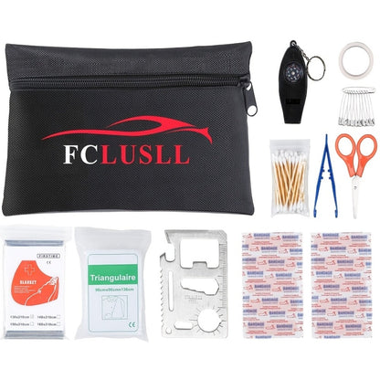 Car Roadside Emergency Kit with Jumper Cables, Towing Rope & Multifunctional Shovel – Complete Vehicle Safety Kit for Cars, Trucks & SUVs